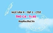 Soạn bài Thơ Ca trang 40 Ngữ Văn lớp 9 tập 1 Chân trời sáng tạo